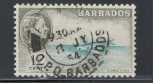 Barbados 1953 Queen Elizabeth II & Flying Fish 12c Scott # 242 Used