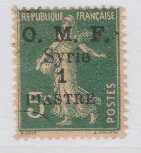 1920 France French Colony Western Asia OMF 1ft on 5c Used Stamp A22P28F9544-