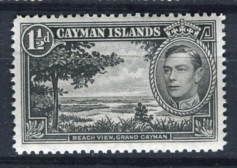 CAYMAN ISLANDS; 1938 early GVI issue fine Mint hinged 1.5d. value