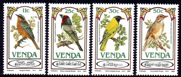Venda - 1985 Songbirds Set MNH** SG 103-106