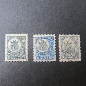 Tanganyika 1922 Sc 16,18,19 FU