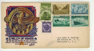 Patriotic WW2 ARMED SERVICES 6 STAMPS 929-940 STAEHLE Army Navy Iwo Jima Marines