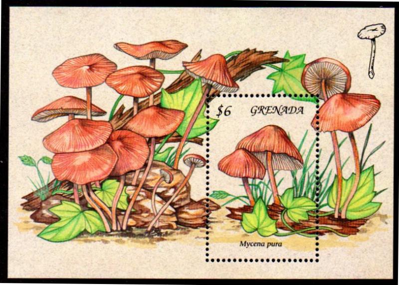 GRENADA 2324 MNH XF S/S SCV $6.00 BIN $3.50 MUSHROOMS