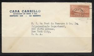 Cuba Sc. C40 Type of 1931 Foreign Postage Cuba to USA on Cover C9