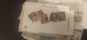 Lot of International Stamps In Glass Scenes Some Have Nice Value