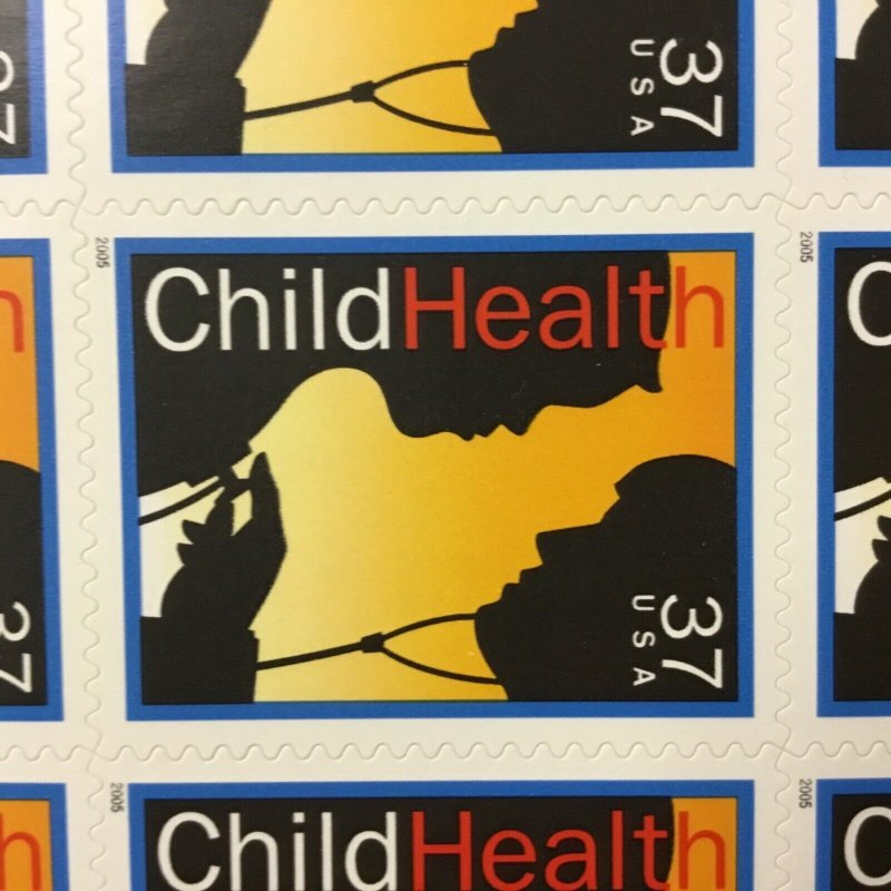 3938    Child Health.  Mint 37¢ Pane of 20     Issued in 2005.