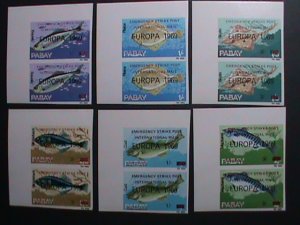 ​PABAY-1969-EUROPA-FISHES-EMERGENCY STRICK - INTERNATIONAL MAIL IMPERF PAIRS