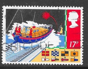 Great Britain 1107:17d R.N.L.I. Lifeboat and Signal Flags, used, VF