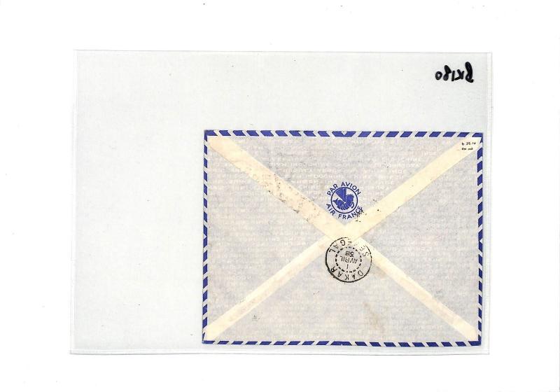 BK180 1938 Morocco Casablanca Postes Air France Dakar Senegal Cover{samwells}PTS