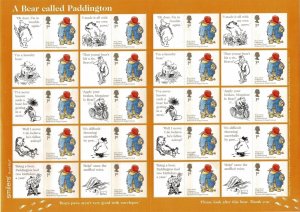 2006 A Bear Called Paddington Self-adhesive Smiler Sheet LS28 - on the rise