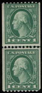 US #441 VF mint never hinged, fresh LINE PAIR!