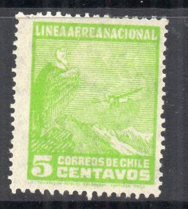 Chile 1920s-30s Airmail Early Issue Fine Mint Hinged Shade 5c. NW-13405