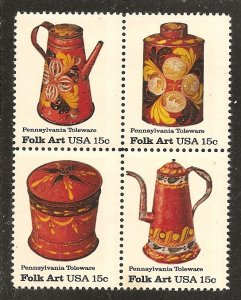 USA   Scott  1778a  Toleware   MNH  Block