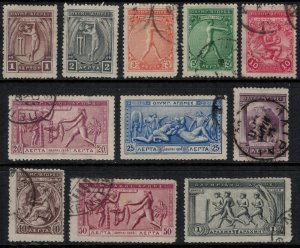 Greece #184-94*/u  CV $25.55   1906 Olympics