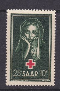 Saar Scott B82, 1951 Red Cross Semi-postal, VF MNH.  Scott $20