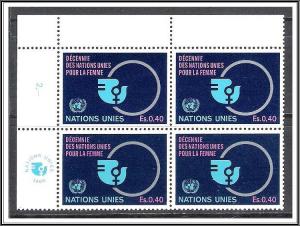 United Nations Geneva #90 Inscription Block MNH