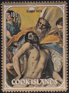 Cook Islands 1974 MH Sc #379 10c Jesus in the Arms of God El Greco Easter