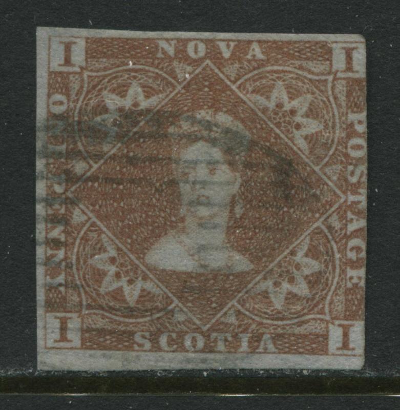 Nova Scotia 1853 1d red used 