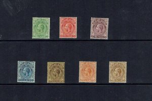 Falkland Islands: 1921, King George V Definitive,  short set to 1/- Mint