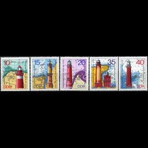 DDR 1974 - Scott# 1553-7 Lighthouses Set of 5 NH