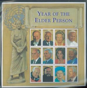 YEAR OF THE ELDER PERSON Mini Sheet of 16 Sc# 3439 MNH GUYANA - E39