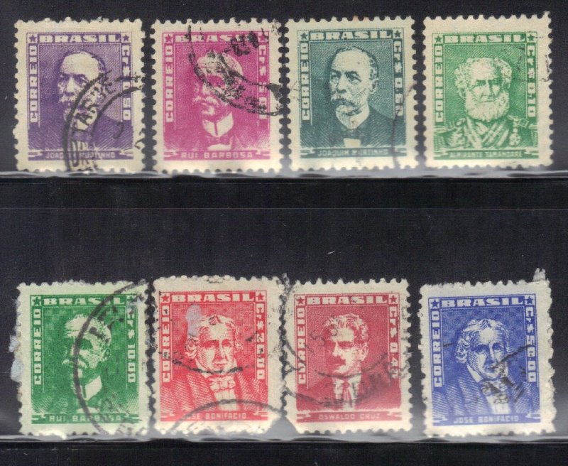 BRAZIL  PORTRAIT STAMPS  USED  1954-60     SEE SCAN
