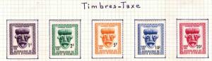 Ivory Coast Scott J19-23 MH* postage due stamps