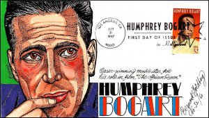 Scott 3152 32 Cents Humphrey Bogart Bernard Goldberg Hand Painted FDC 52/60