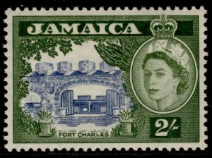 JAMAICA QEII SG170, 2s blue & bronze-green, NH MINT. Cat £18.
