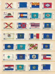 U.S. #1633-1682 The Bicentennial State Flags Issue Complete Set of 50 Used