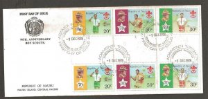 1978 Boy Scouts Nauru 70th anniversary gutter pairs FDC