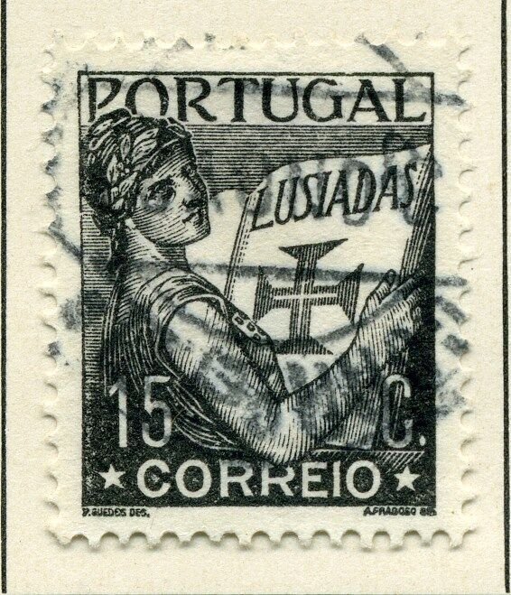 PORTUGAL;    1931 early ' Luciad ' issue fine used value 15c.