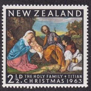 New Zealand # 359, Christmas - Holy Family by Titian, NH, 1/2 Cat.