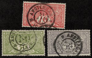 Netherlands Scott B1-B3 Used, cancelled to order.