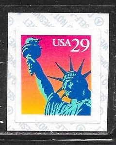 USA 2599b: 29c Statue of Liberty, single, MSA, VF