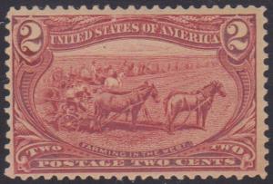 US #286 SCV $60.00 VF mint never hinged, very well centered for this difficul...