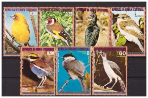 EQUATORIAL GUINEA 1976 BIRDS AFRICA  7v MNH