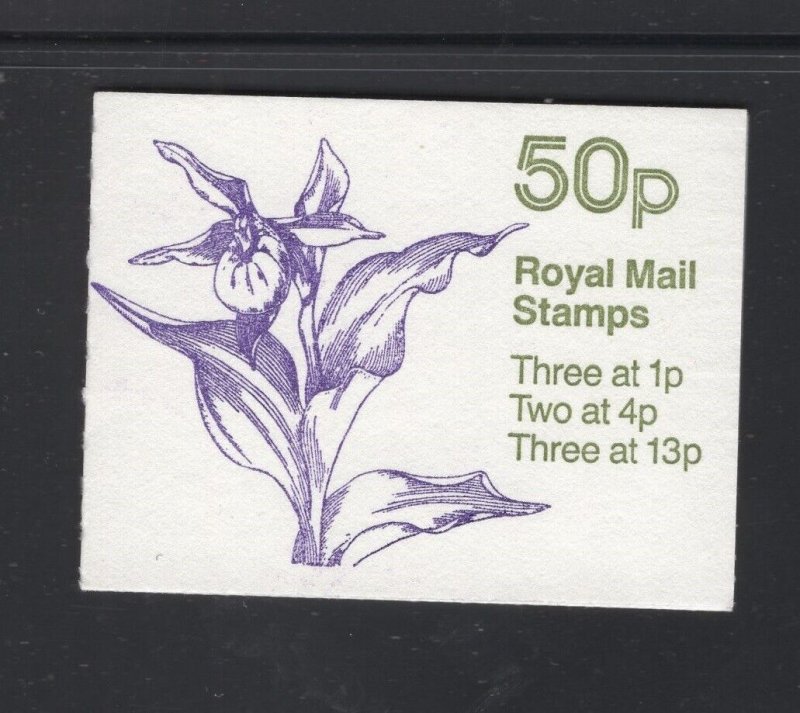 GB - #FB28 1985 50p Orchids booklet  CV £2.50