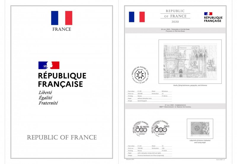 FRANCE 2020 - Printable Stamp Album - Philatelic Edition