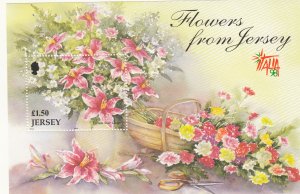 Jersey 1998  Flowers M/Sheet -  NHM