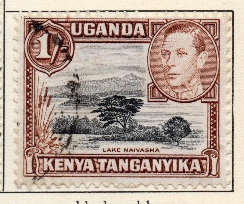 British KUT Uganda 1938-54 Early Issue Fine Used 1S. 027073