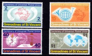St.Vincent Grenadines 1974 Sc#25/28 UPU CENTENARY Set (4) MNH