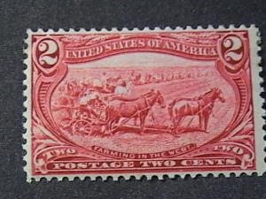 U.S.# 286-MINT/HINGED--COPPER/RED---FINE--TRANS-MISSISSIPPI EXPO-1898