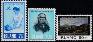 Iceland # 422-424, Various Anniversaries, Mint  NH, 1/2 Cat.