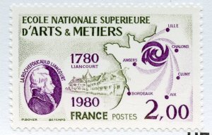 France, Scott #1701, Mint, Never Hinged