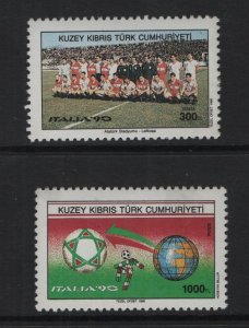 Turkish Republic of Northern Cyprus #271-272  MNH  1991 world cup soccer