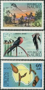 Nauru 1973 SG110-112 Catching Birds Artifacts MNH