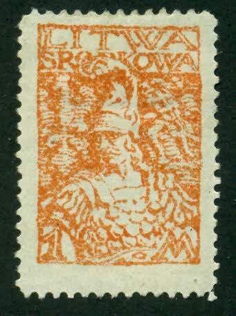 Central Lithuania 1920 SC# 24 Perf MH SCV(2014) = $0.25