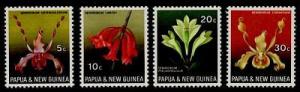 Papua New Guinea 287-90 MNH FLOWERS, ORCHIDS