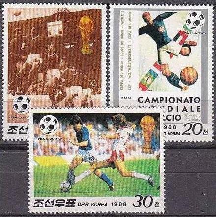 1988 Korea, North 2914-16 1990 World championship on football of Italien